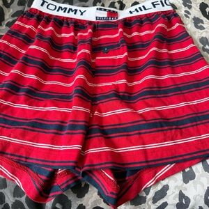 Tommy Hilfiger Red and Navy Striped Boxers